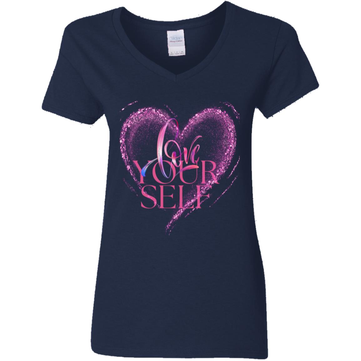 Love Yourself ladies V-Neck T-Shirt