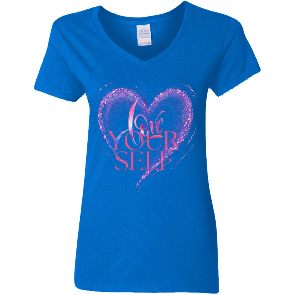 Love Yourself ladies V-Neck T-Shirt