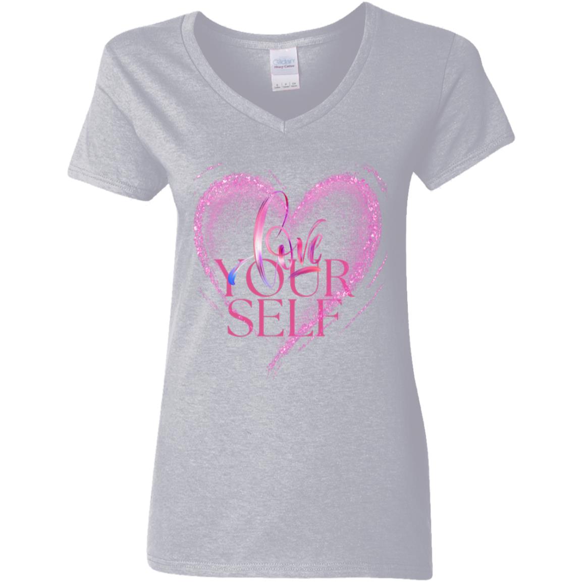 Love Yourself ladies V-Neck T-Shirt