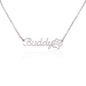 Custom Name Necklace & Paw Print