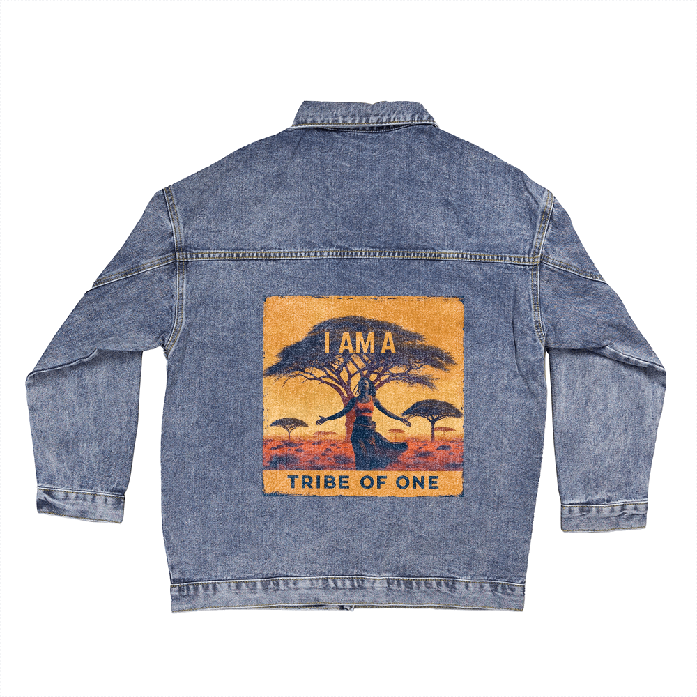 Denim Jacket, Embrace Your Journey: A Tribe of One