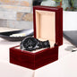 Black Chronograph Watch (ENGRAVED BY YOU) Groomsmen,Father,Husband,Son Keepsake