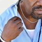 Classic Cuban link chain available in polished stainless steel or 14 karat yellow gold for dad husband son or soulmate spectacular gift