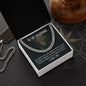 To My Husband message card and CUBAN LINK CHAIN polished stainless steel or 14k yellow gold