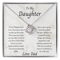 Love knot necklace From Dad