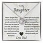 Love Knot Necklace to my DAUGHTER from DAD