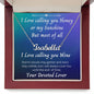 CUSTOM NAME NECKLACE for MY HONEY Great Mothers Day gift!