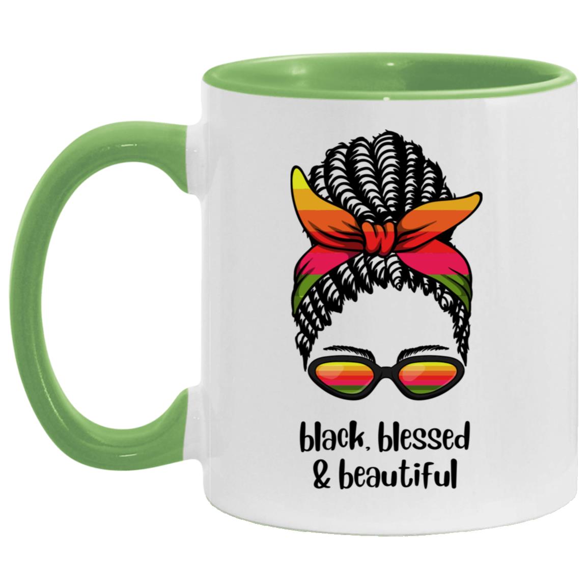 Black,Blessed & Beautiful 11oz Accent Mug