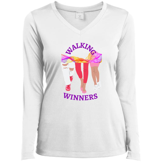 WALKING WINNERS Ladies’ Long Sleeve Performance V-Neck Tee