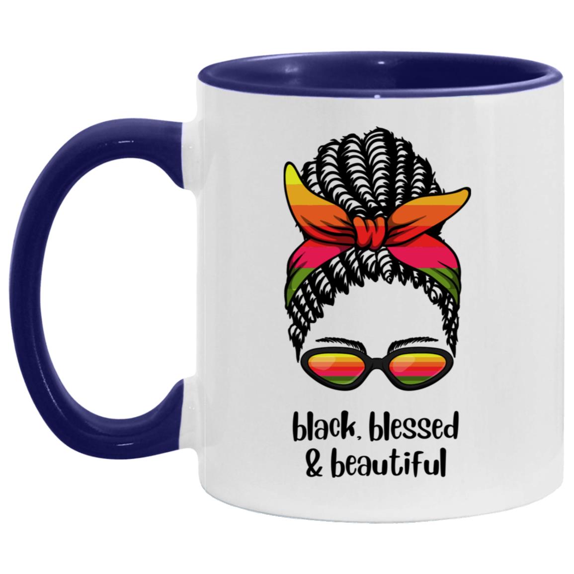 Black,Blessed & Beautiful 11oz Accent Mug