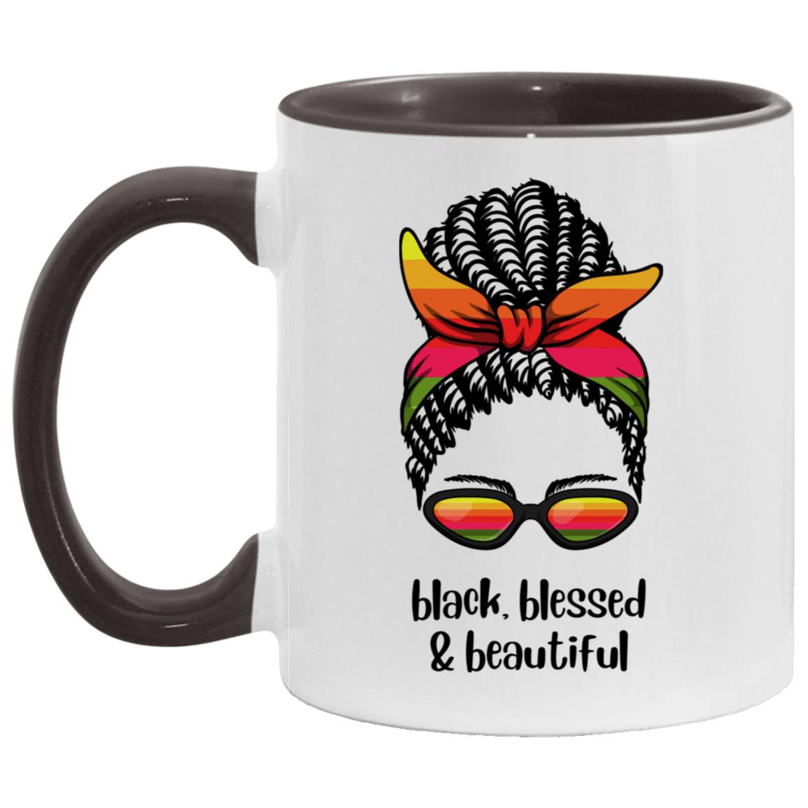 Black,Blessed & Beautiful 11oz Accent Mug