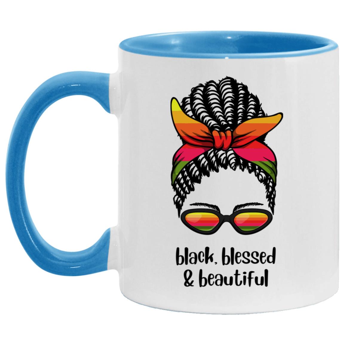 Black,Blessed & Beautiful 11oz Accent Mug