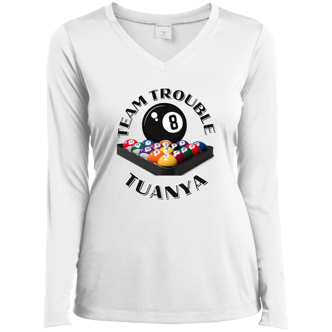 LST353LS Lady TUANYA Long Sleeve Performance V-Neck Tee