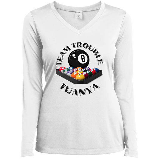 LST353LS Lady TUANYA Long Sleeve Performance V-Neck Tee