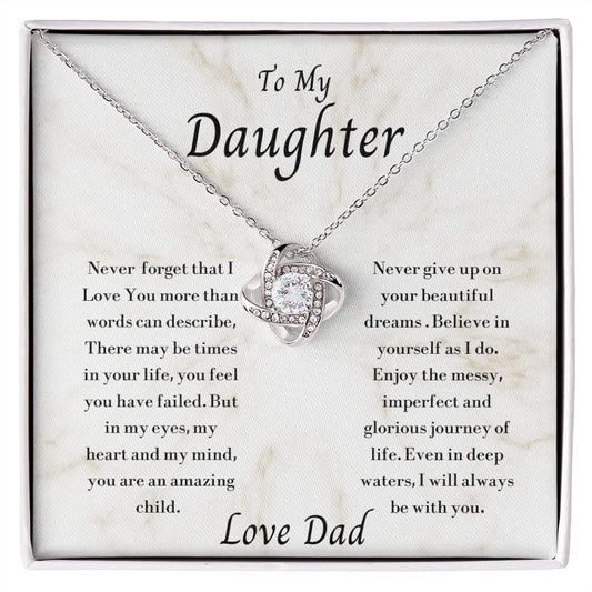 Love knot necklace From Dad