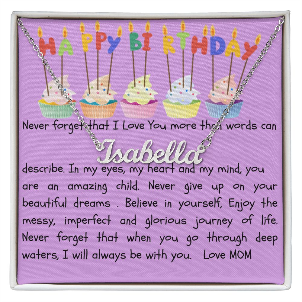 BIRTHDAY / CUSTOM NAME NECKLACE to my DAUGHTER