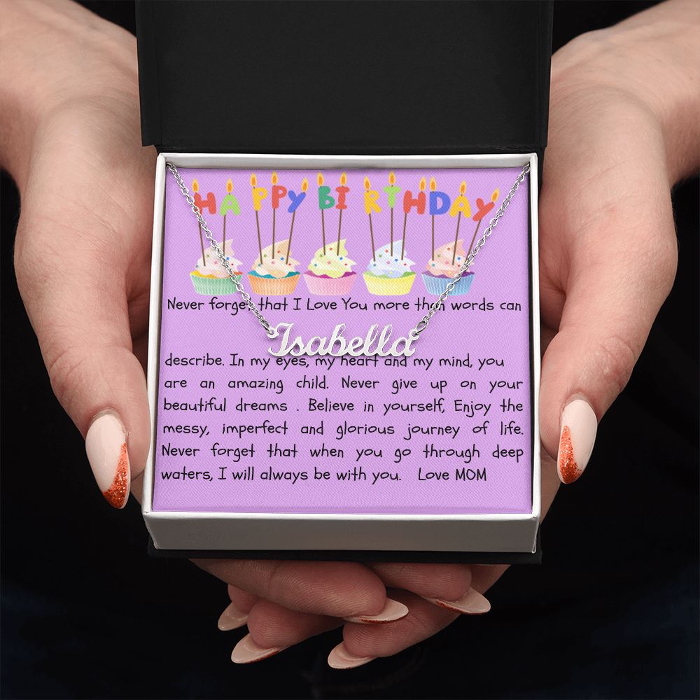 BIRTHDAY / CUSTOM NAME NECKLACE to my DAUGHTER