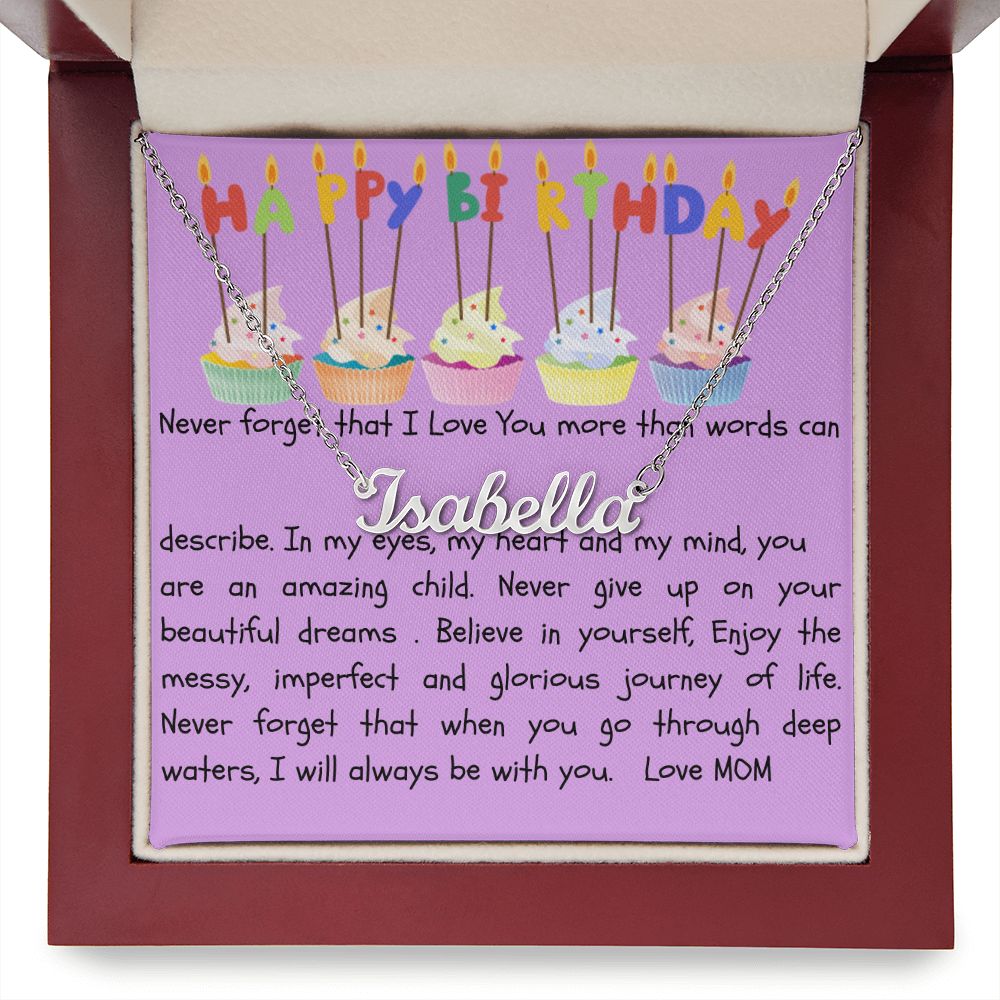 BIRTHDAY / CUSTOM NAME NECKLACE to my DAUGHTER